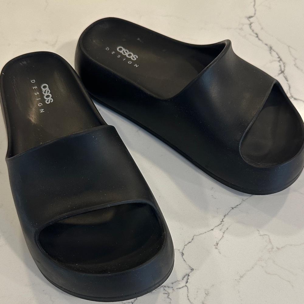 FREE with Purchase, ASOS Black Women's Rubber Slides